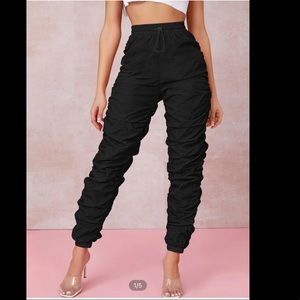 Windbreaker pants - Rutched toggle drawstring